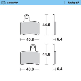 MOTO-MASTER Racing GP Rear Brake Pads Beta REV 80-270 05-08