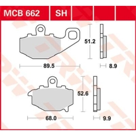 TRW All Round Sintered Metal Brake Pads Kawasaki ER-6 / GPZ / KLE / Z / ZR / ZRX / ZX / ZZR 500-1000cc 93-20