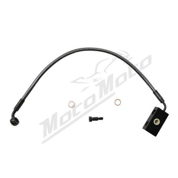 MAGNUM SHIELDING Karbon Fiber Lower Brake Line Harley Davidson FLDE / FLFB / FLFBS / FXLR / FXLRS / FXST 1750/1923 18-24
