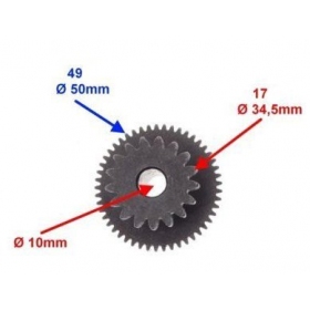 Starter bendix GY6 125cc 17+49teeth