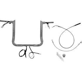 FAT BAGGERS INC. Pointed Top Handlebar Kit Chrome 91.5x35.5cm Harley Davidson FLHLT / FLHX / FLHXSE 1923-1977 23-26
