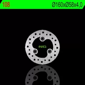 NG BRAKES 108 Front Round Fixed Brake Disc CAGIVA / ITALJET / KYMCO / SYM 