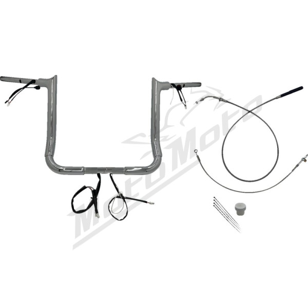 FAT BAGGERS INC. Pointed Top Handlebar Kit Chrome 91.5x35.5cm Harley Davidson FLHLT / FLHX / FLHXSE 1923-1977 23-26