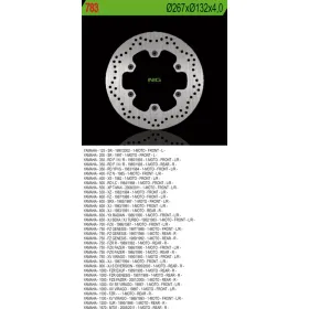 NG BRAKES Priekinis/Galinis fiksuotas stabdžių diskas 267mm Yamaha FZ / RD / SR / SRX 125-600cc 82-11