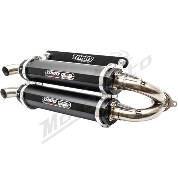 TRINITY RACING Stage 5 Slip-On Dual Muffler POLARIS RZR XP 1000 16-19