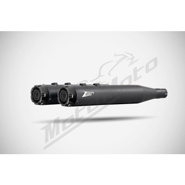 ZARD 4.33 Inches Slip-Ons Flat Mufflers Harley Davidson FLHR / FLHTC / FLHX / FLTRX 1450-1800cc 06-16