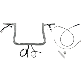 FAT BAGGERS INC. Pointed Top Handlebar Kit Chrome 86.5x28cm Harley Davidson FLHLT / LFHX / FLHXSE 1923-1977 23-26