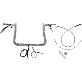 FAT BAGGERS INC. Pointed Top Handlebar Kit Chrome 86.5x28cm Harley Davidson FLHLT / LFHX / FLHXSE 1923-1977 23-26