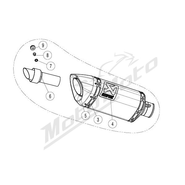 AKRAPOVIC Racing Line Replacement Muffler Carbon Fiber Yamaha MT-07 / XSR 700 14-25 