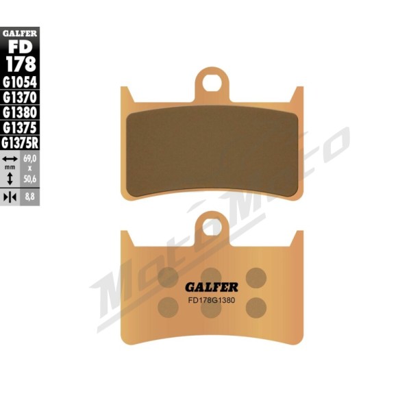 GALFER HH Sintered Brake Pads Yamaha XP / XV 500-1900cc 02-19