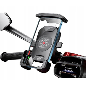 Biketec motorcycle mount with inductive charger 22-32 mm