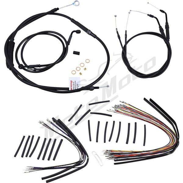 BURLY BRAND T-Bars handlebars Cables / Brake Lines / Wires Extension Kit Harley Davidson XL 883-1200cc 2007-2013