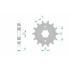 AFAM Steel Standard Front Sprocket 20505 - 530 16-17 teeth ​​​​​​​HONDA CB 650cc 1979-1982