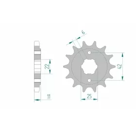 AFAM Steel Standard Front Sprocket 20505 - 530 16-17 teeth ​​​​​​​HONDA CB 650cc 1979-1982