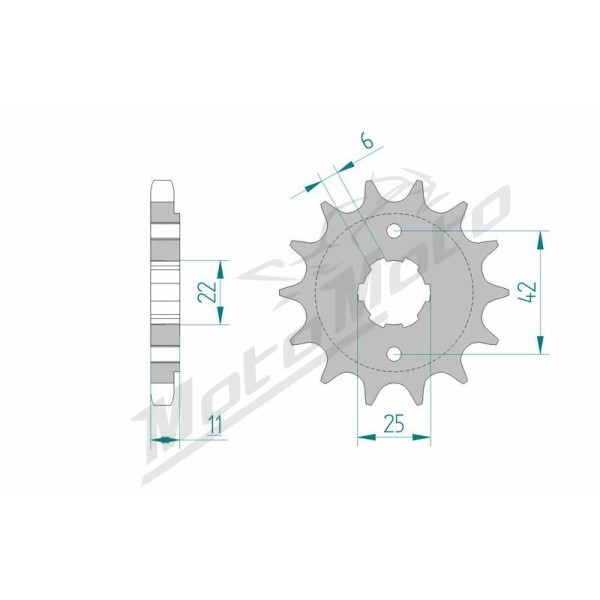 AFAM Steel Standard Front Sprocket 20505 - 530 16-17 teeth ​​​​​​​HONDA CB 650cc 1979-1982