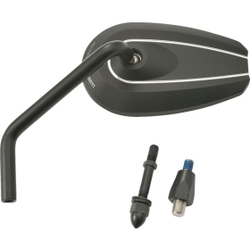 DAYTONA D-MIRROR-6 LEFT MOTORCYCLE MIRROR BLACK ALUMINUM