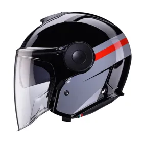 Open Jet Helmet Caberg Soho Zephyr Black/Grey/Red