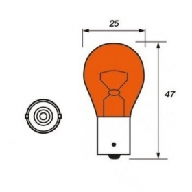 Lemputė BA15S 12V/21W