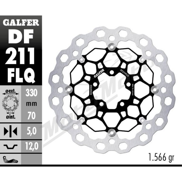 GALFER Brake Rotor Floating Cubiq Kawasaki ZX-10 1000cc 17-23
