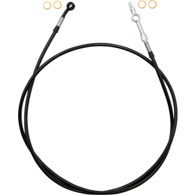 FAT BAGGERS INC. EZ Install Brake Line Black 165cm Harley Davidson FLHT / FLHTCUSE3 / FLHX 1584-1800cc 08-13
