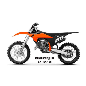 UFO Plastikų komplektas Oranžinė / Juoda / Balta KTM SX / SX-F 125-450cc 25-26