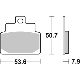 SBS 153CT Scooter Carbon Tech Organic Brake Pads Aprilia Habana / Leonardo / Mojito / Scarabeo / SR 50-300cc 99-12