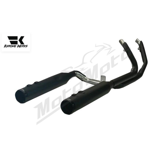 KHROME WERKS 2-into-1-into-2 Dominator-SR Išmetimo sistema Harley Davidson FLH / FLHFB / FLHR / FLHRC / FLHRXS / FLHT / FLHTCU / FLHTK / FLHX / FLHXS 1750-1977 17-26