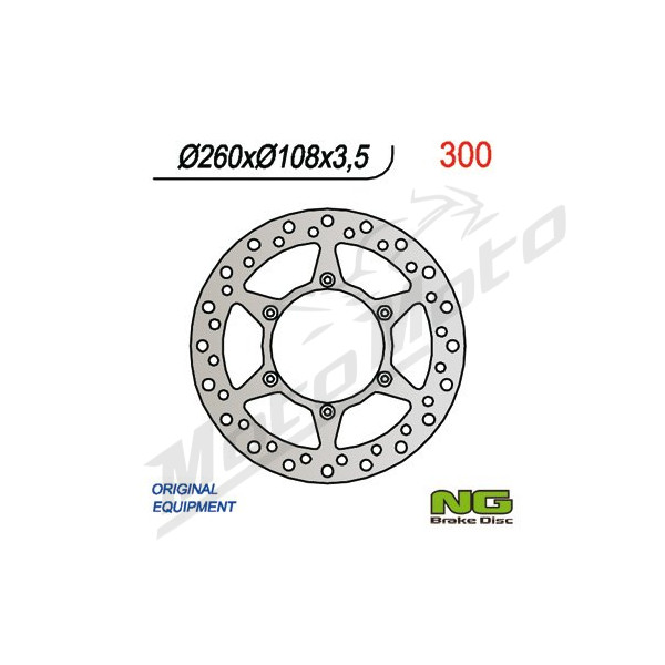 NG BRAKES Front Fixed Brake Disc 260mm Fantic Caballero 50-125cc 95-06