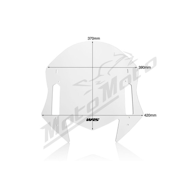 WRS Windscreen for Scooter Clear 37cm Yamaha Xp 530 T-Max 17-21