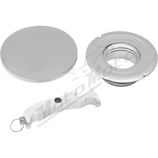 DRAG SPECIALTIES Gas Cap with Paint Protectors Harley Davidson FLD / FLHR / FLHRC / FLHRCI 1340-1800cc 96-16
