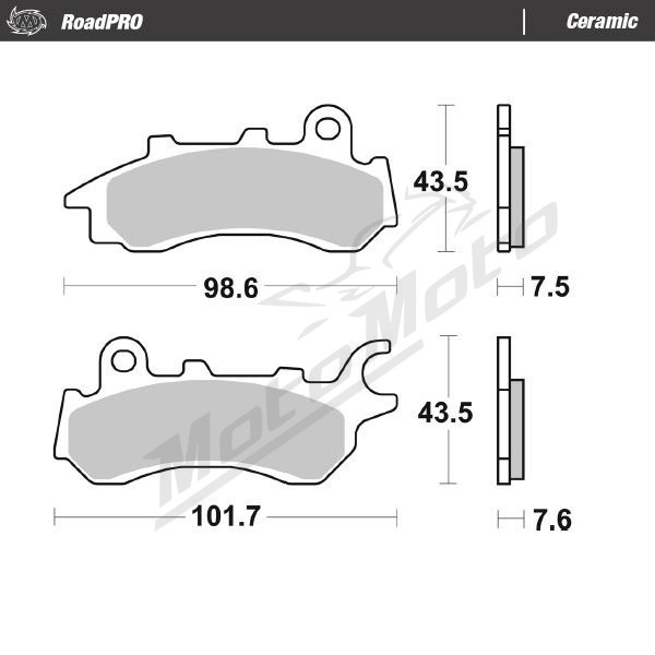 MOTO-MASTER Ceramic Front Brake Pads Honda CB 125F 19-24