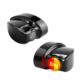 HEINZ BIKES NANO Winglet 3 in 1 Rear Turn light Harley Davidson FLD / FLHR / FXD / FXDL / XG / XL / XR 500/1977 93-24