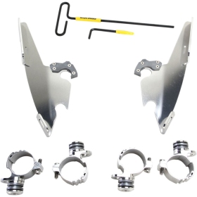 MEMPHIS SHADES HD Fats/Slim Windshield  Trigger-Lock Complete Mount Kit Harley Davidson XL 883-1200 11-19