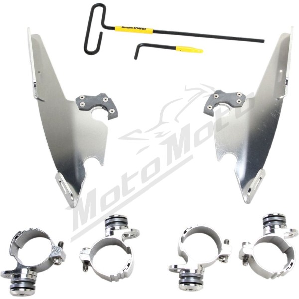 MEMPHIS SHADES HD Fats/Slim Windshield  Trigger-Lock Complete Mount Kit Harley Davidson XL 883-1200 11-19