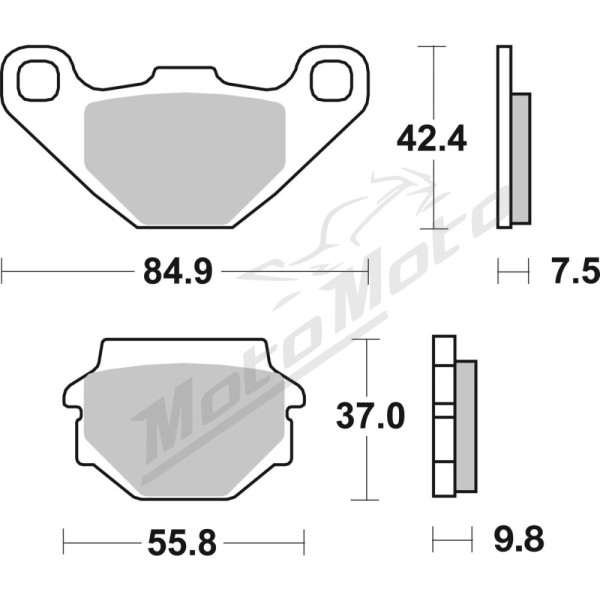 SBS CT Scooter Carbon Tech 135CT Organic Brake Pads Peugeot / Suzuki / SYM 50-125cc 80-22