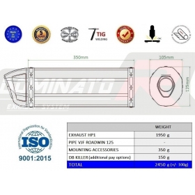 Exhaust silincer Dominator HP1 DAELIM VJF Roadwin 125