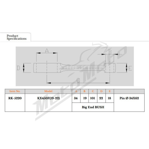 Royal Rods Connecting Rod Kawasaki KX F / KX-F 450cc 06-23