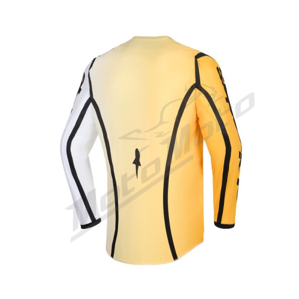 Alpinestars Fluid Apex Off Road Marškinėliai Balta/Geltona