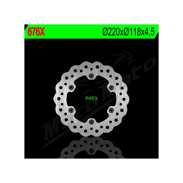 NG Galinis fiksuotas stabdžių diskas 220X118X4.5mm Suzuki DR / DR-Z / RM / RMX 125-400cc 88-14