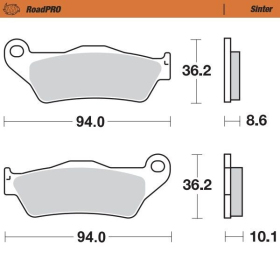 MOTO-MASTER Roadpro Rear Brake Pads BMW K / R / S 850-1300 93-26