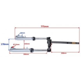 Front fork TGB 202 / TAPO 50cc 2010-2011