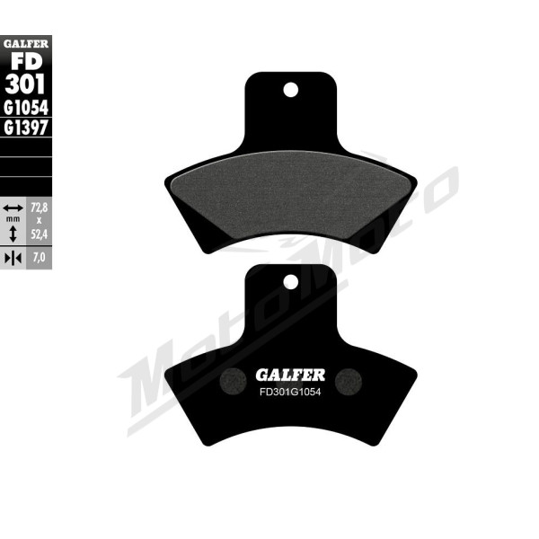 GALFER Semi-Metallic Brake Pads Polaris Big Boss / Magnum / Scrambler / Sport / Sportsman / Xplorer 250-500 89-99