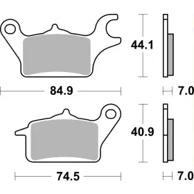 SBS "CT Scooter Carbon Tech" 216CT organinės stabdžių trinkelės Honda AFS / C 110-125cc 12-22