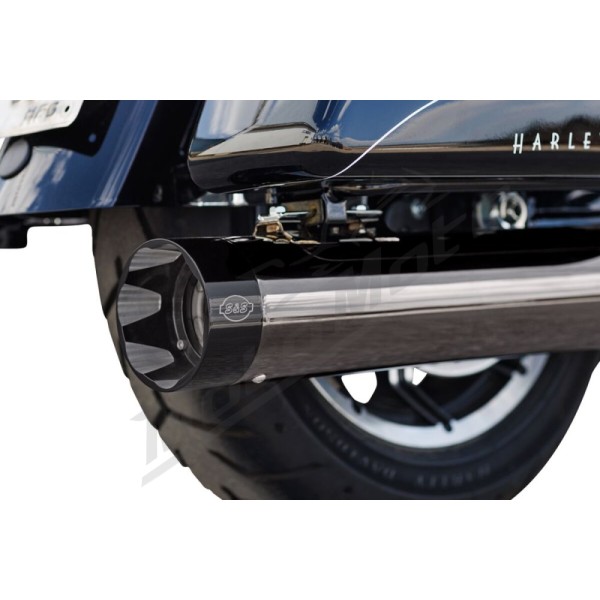 S&S CYCLE 2-into-1 Sidewinder® Exhaust System Harley Davidson FLDE / FLFB / FLFBS / FLH 1750-1977cc 17-26
