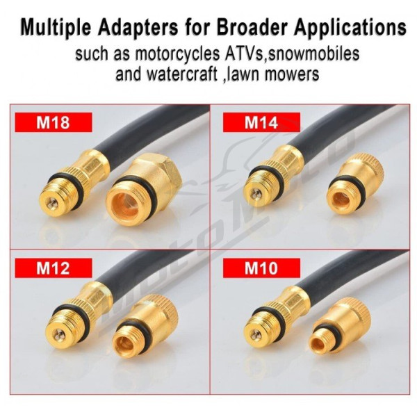 Compression tester for gasoline engine set of 8 pcs (digital)