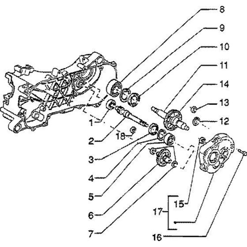 Piaggio / Gilera variklių transmisijos dalys / Dantračiai