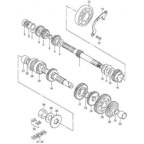 4T SUZUKI ENGINES GEARBOX PARTS / GEARS