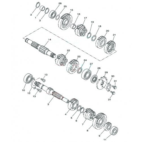 4T YAMAHA ENGINES GEARBOX PARTS / GEARS