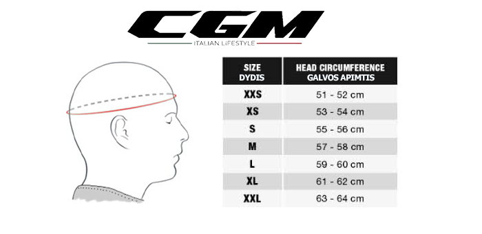 CGM dydžių lentelė