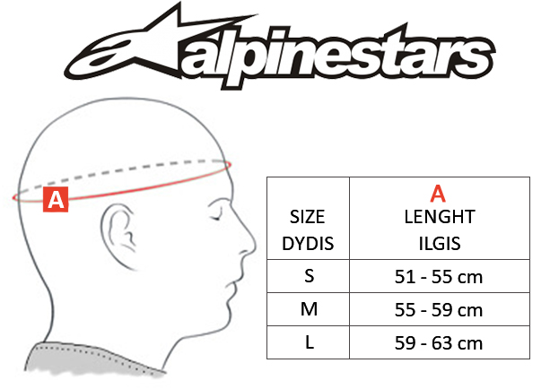 ALPINESTARS size table